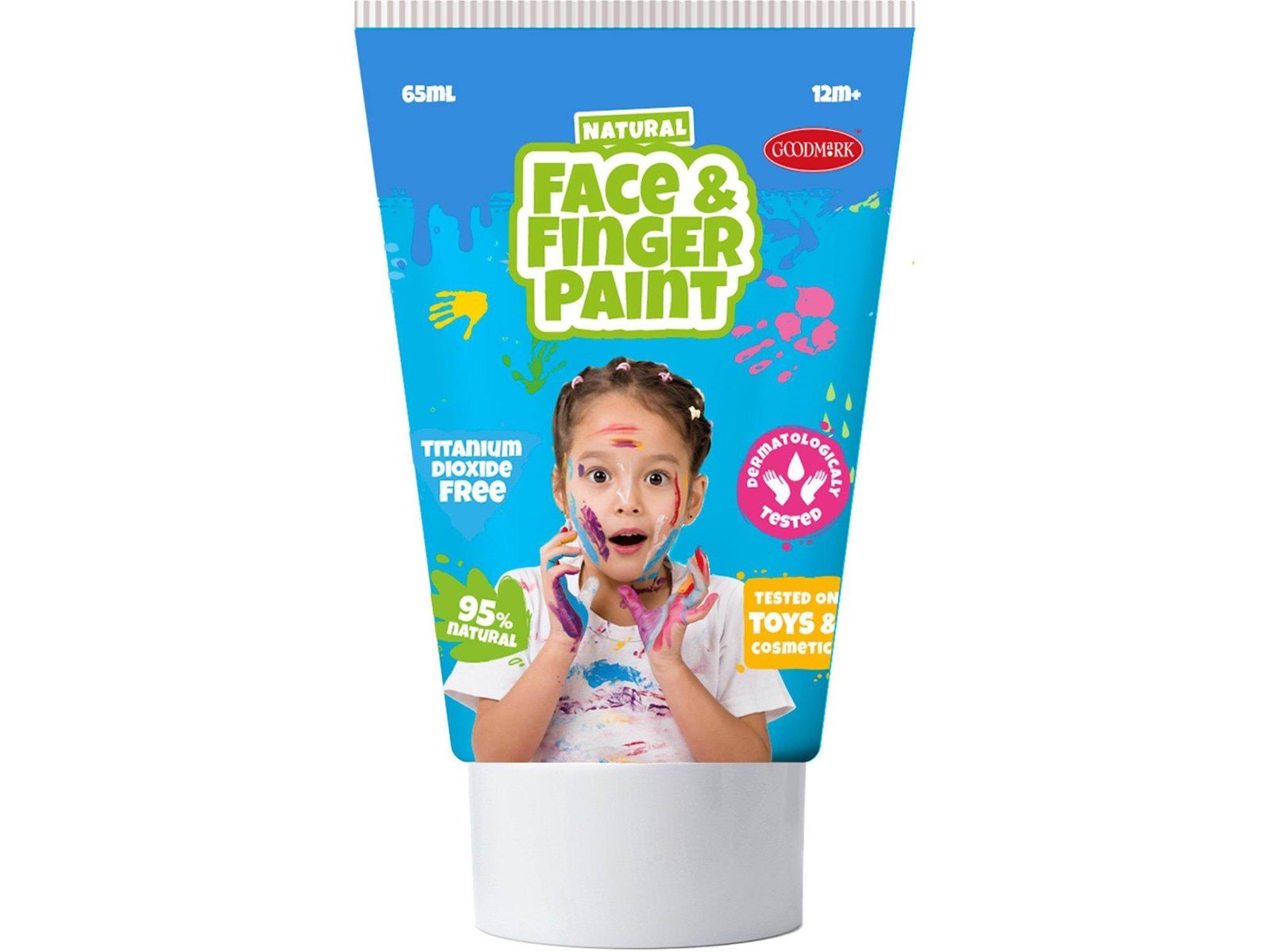 Boti Natural Face & Fingerpaint Tube - Blue and Pink 2x65ml Boti Natural Face & Fingerpaint Tube - Blue and Pink 2x65ml